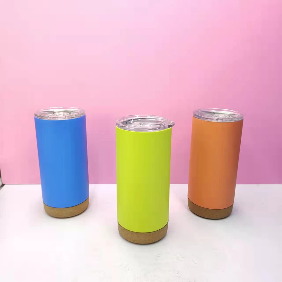 Logotipo personalizado, taza de café portátil de acero inoxidable de 20oz con sublimación, botella de café con fondo de madera para viaje