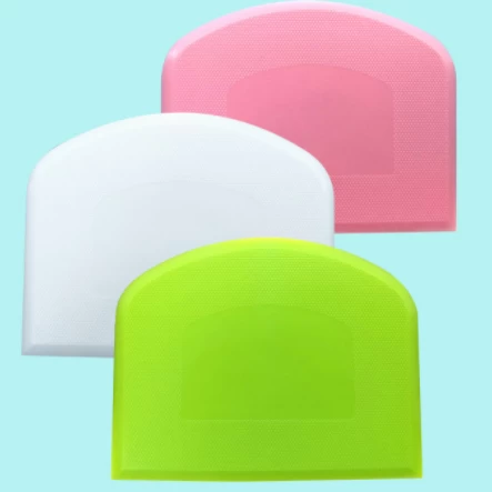 Cortador de masa de silicona seguro para alimentos semicírculo Raspador de plástico Pan Panadero casero Accesorios Harina Masa