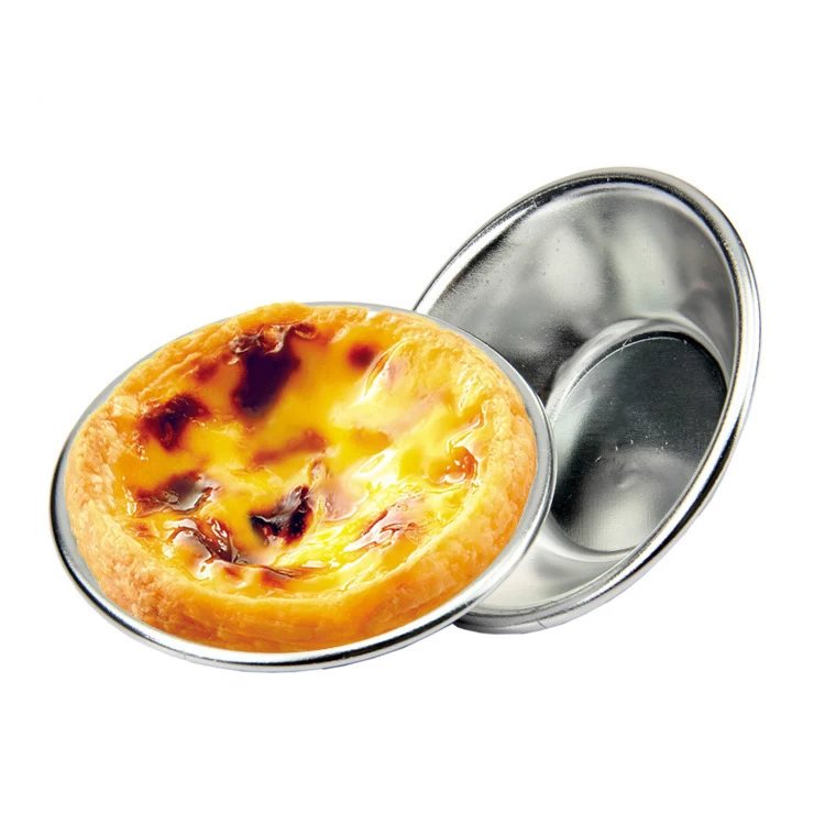 China Custom Made Aluminum Egg Tart Pan Shell Mould Box Portuguese Egg Tart Molds manufacturer