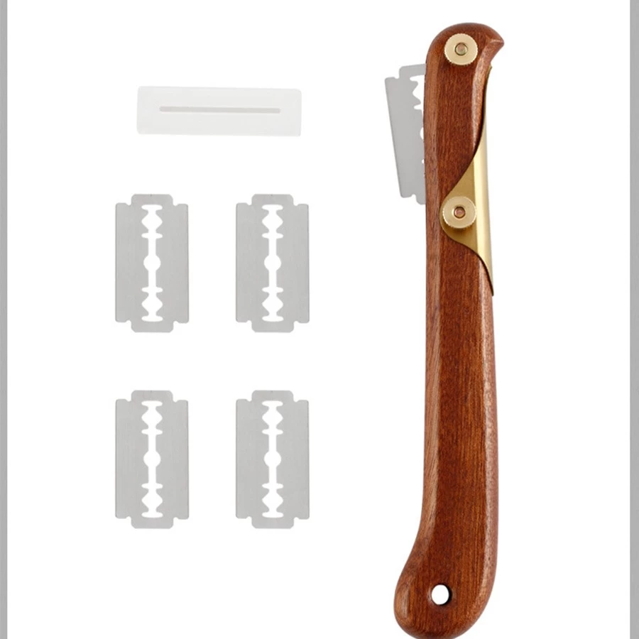 Cuisine réglable bricolage accessoires de cuisson outils PP couverture manche en bois couteau à pain boiteux