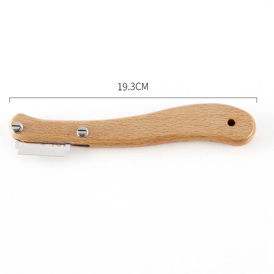 Cuisine réglable bricolage accessoires de cuisson outils PP couverture manche en bois couteau à pain boiteux