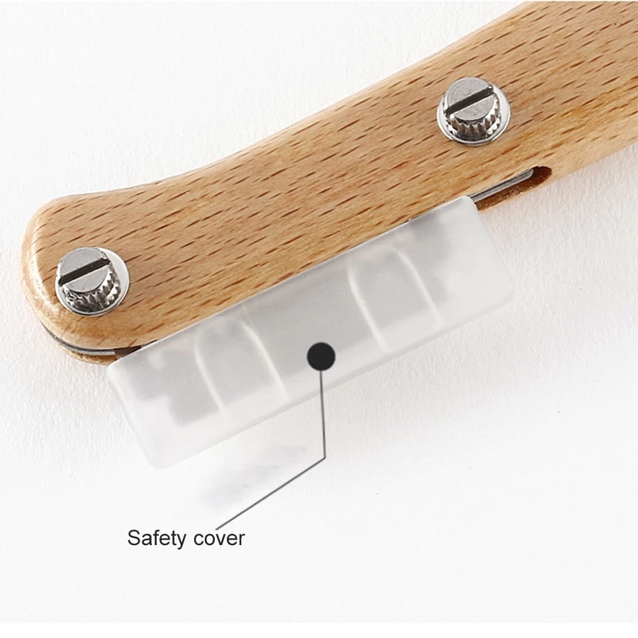 Cuisine réglable bricolage accessoires de cuisson outils PP couverture manche en bois couteau à pain boiteux