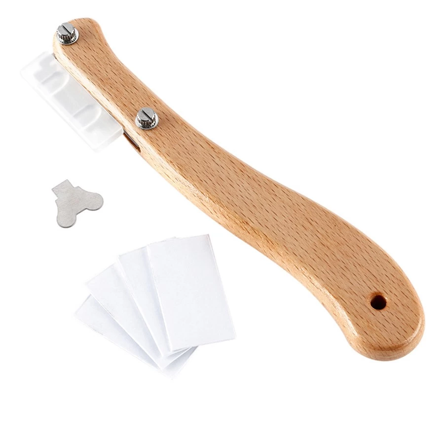 Cuisine réglable bricolage accessoires de cuisson outils PP couverture manche en bois couteau à pain boiteux