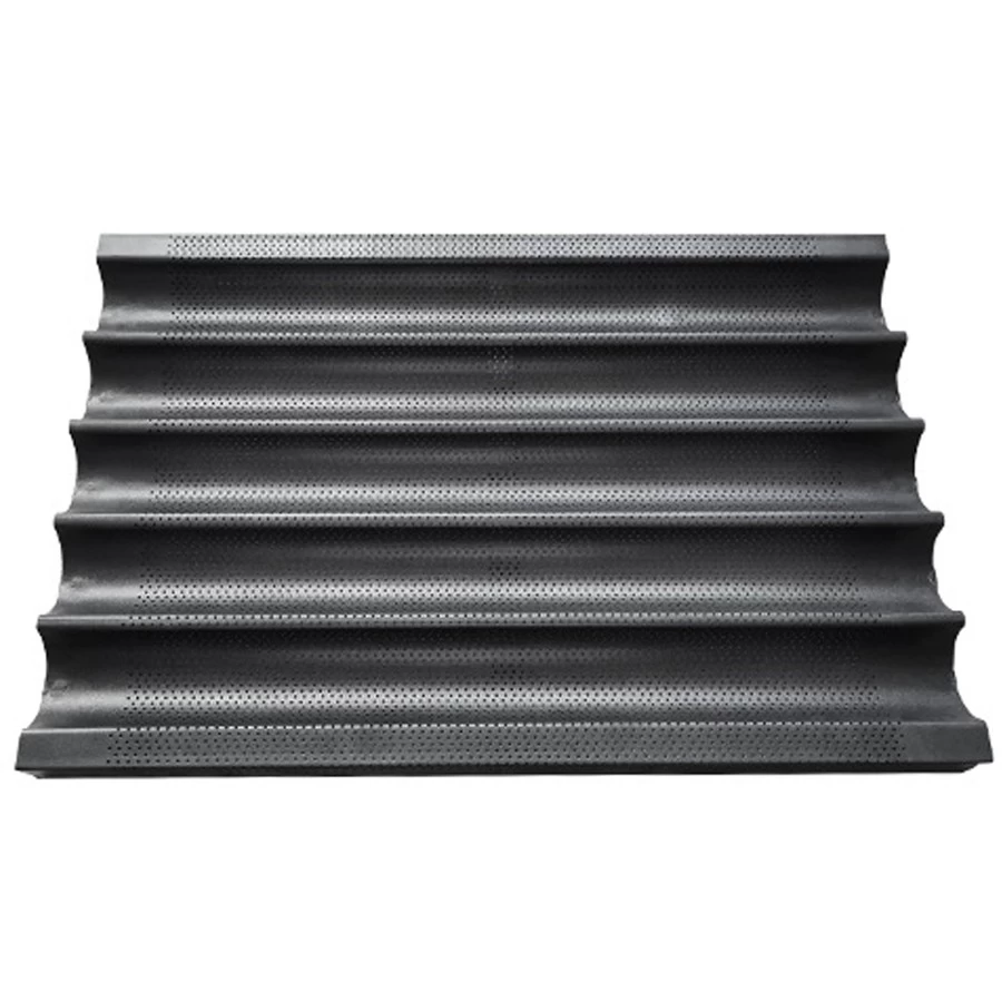 Modernas bandejas para hornear de aluminio anodizado Moldeador de pan baguette francés