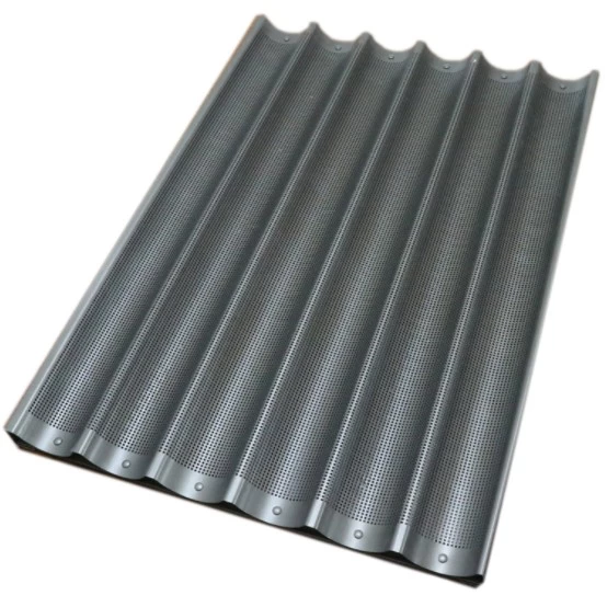 Modernas bandejas para hornear de aluminio anodizado Moldeador de pan baguette francés