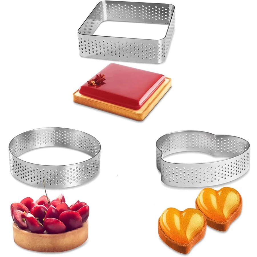 Kitchen Strawberry Chocolate Mousse Moulds French Tart Baking Set