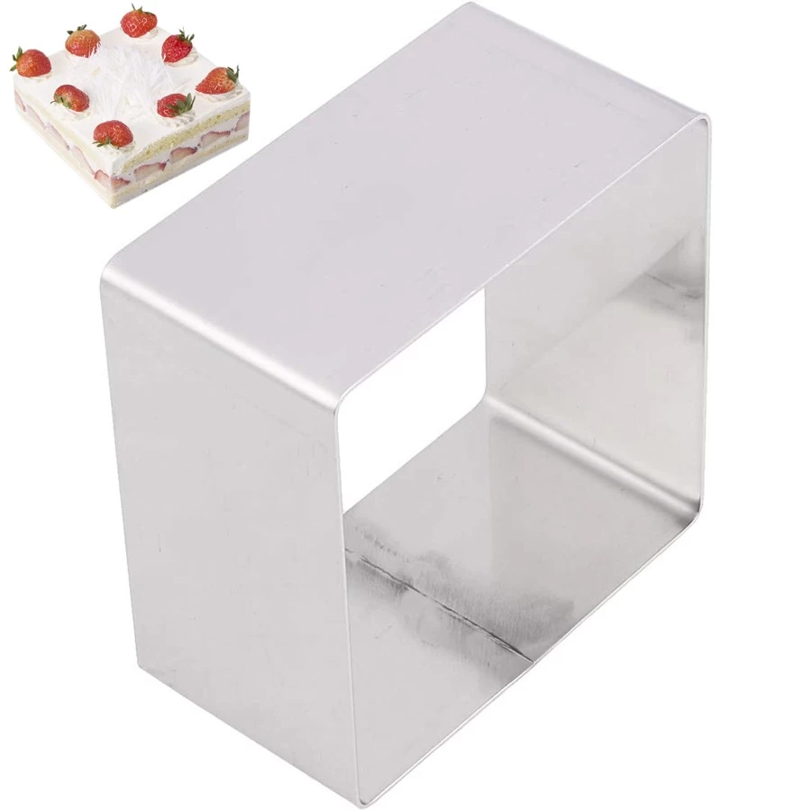 Aluminum Alloy 6 Inch Adjustable Deep Moule carre a gateau
