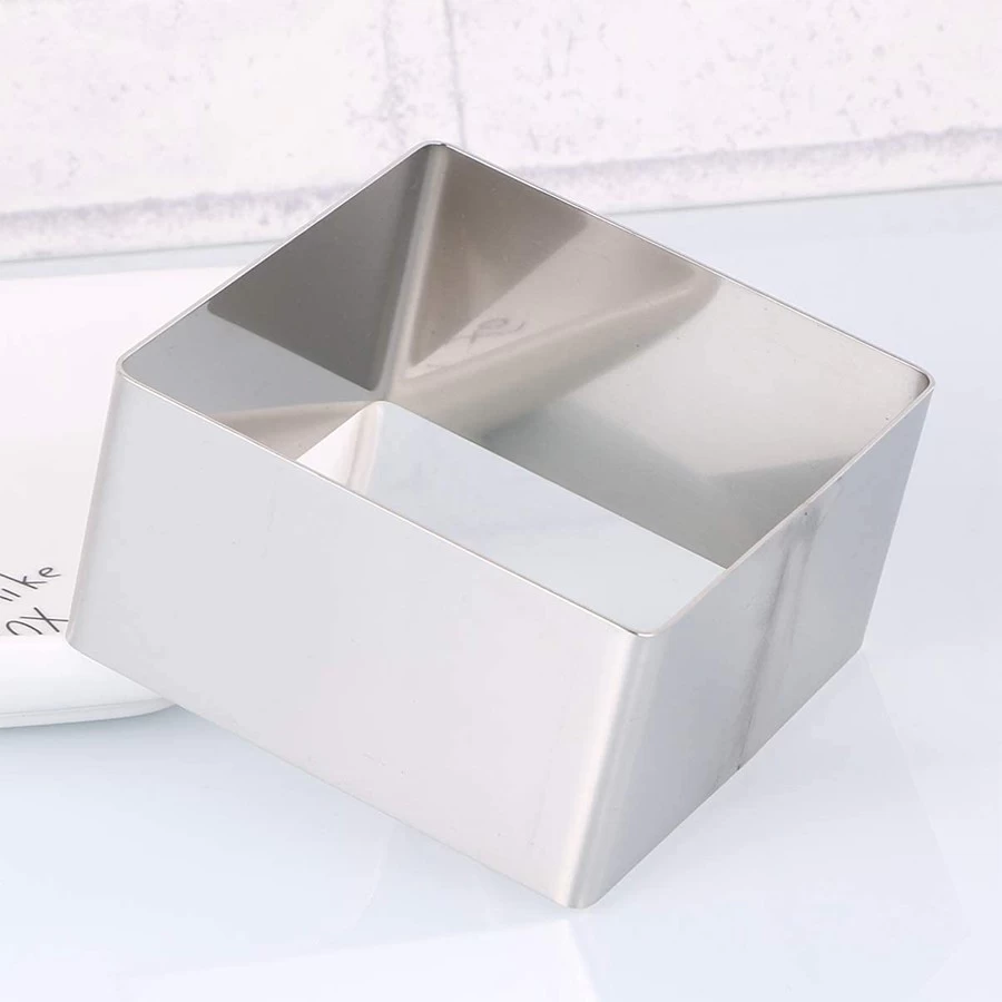 Aluminum Alloy 6 Inch Adjustable Deep Moule carre a gateau