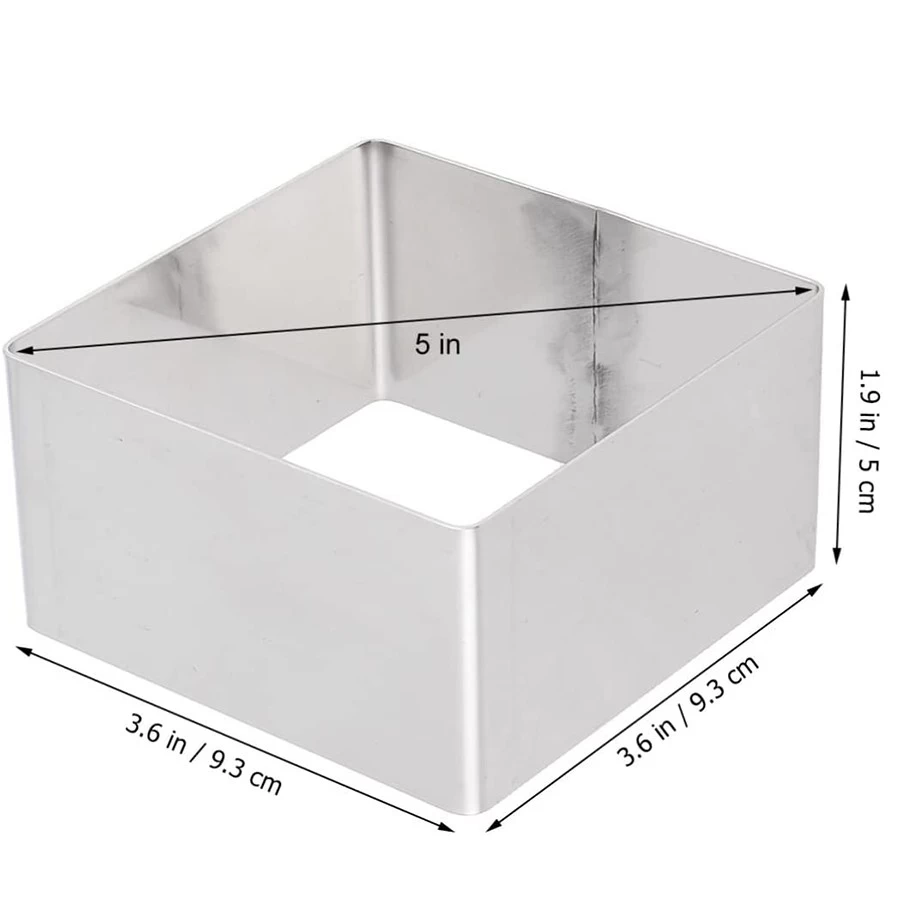 Aluminum Alloy 6 Inch Adjustable Deep Moule carre a gateau
