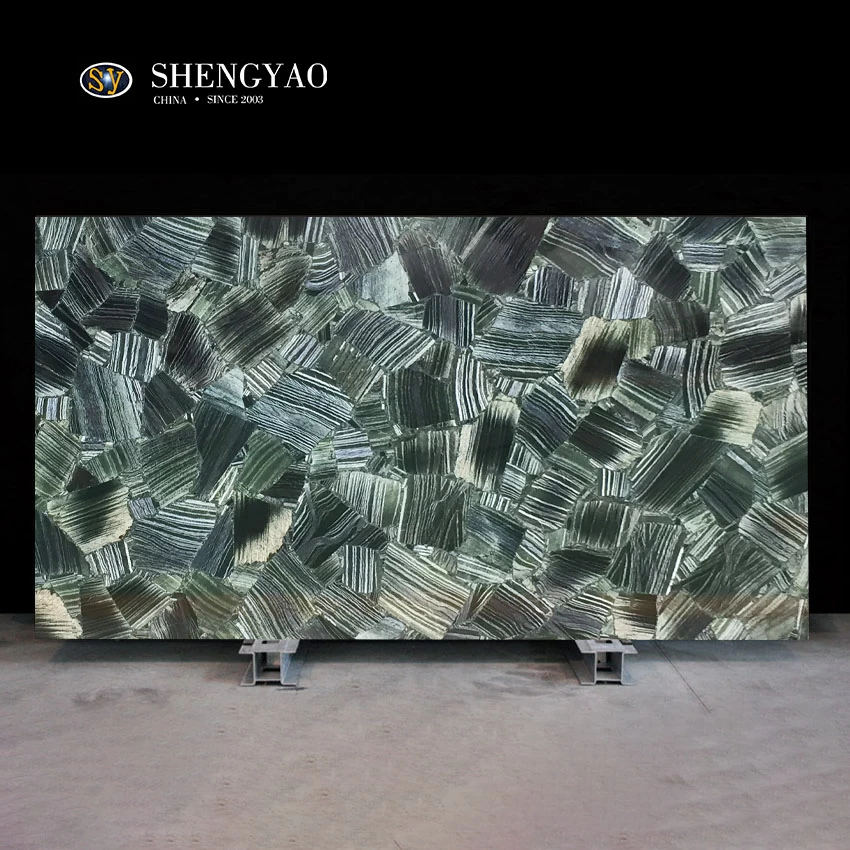 China Semi Precious Silver Stone Slab & Tiles