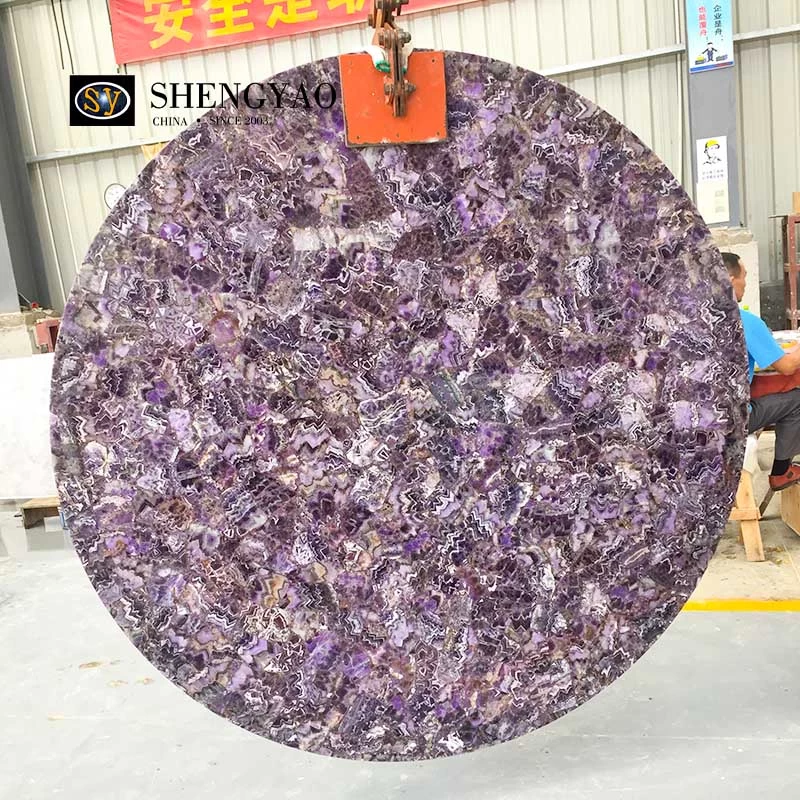 定制紫水晶半宝石台面