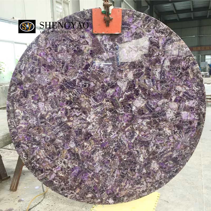 定制紫水晶半宝石台面
