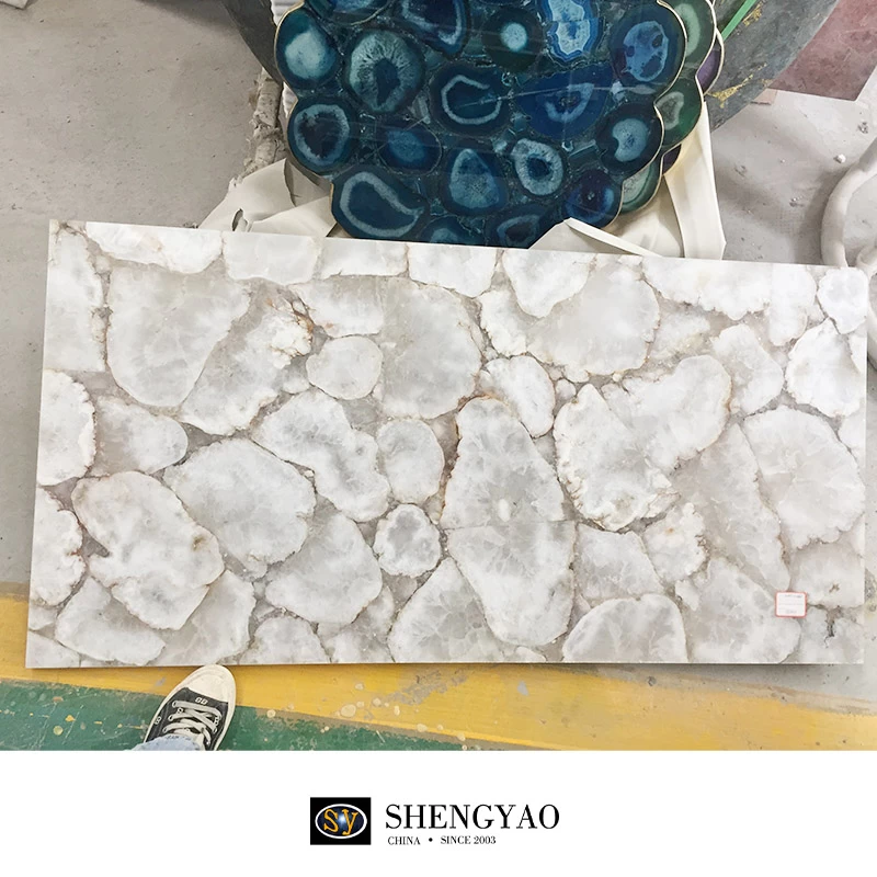 Semi Precious Stone Slab Agate Wall Panel