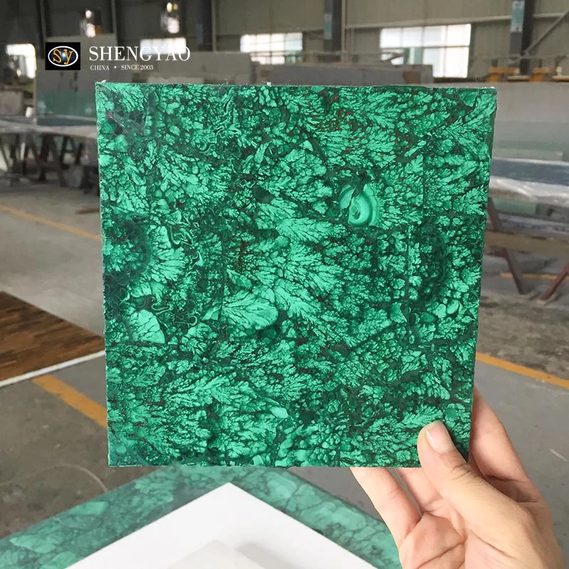 Dalle de pierre semi-précieuse en malachite verte | Fournisseur de dalles de pierres précieuses Chine