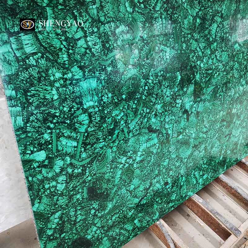 Green Malachite Semi Precious Stone Slab | Gemstone Slab Supplier China