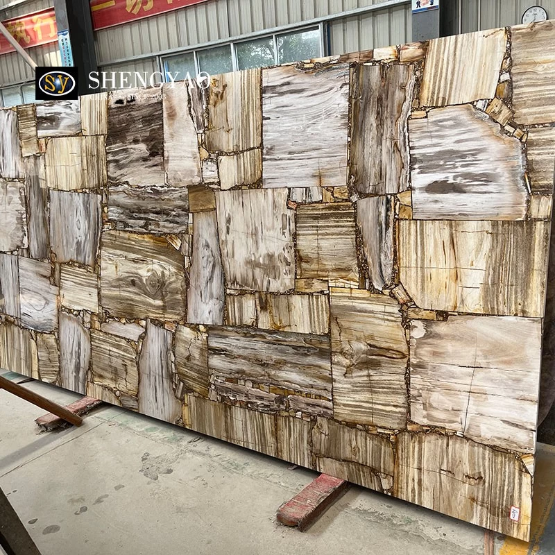Large Petrified Wood Slab Fossil Wood Tile Gemstone SemiPrecious Stone Slab