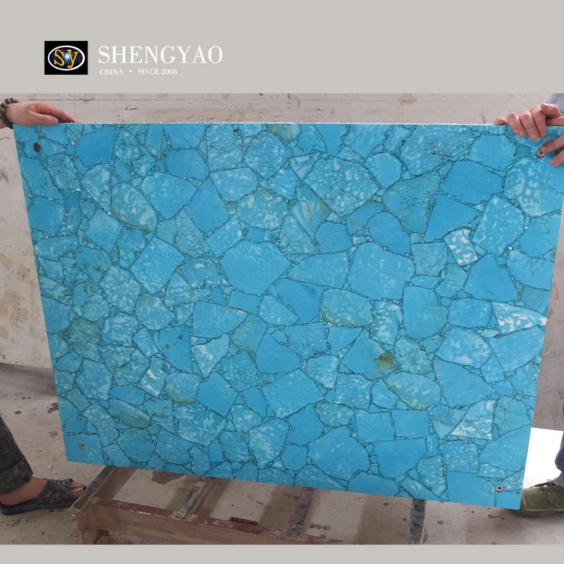 Large Semi Precious Stone Turquoise Slab Gemstone Slabs For Sale