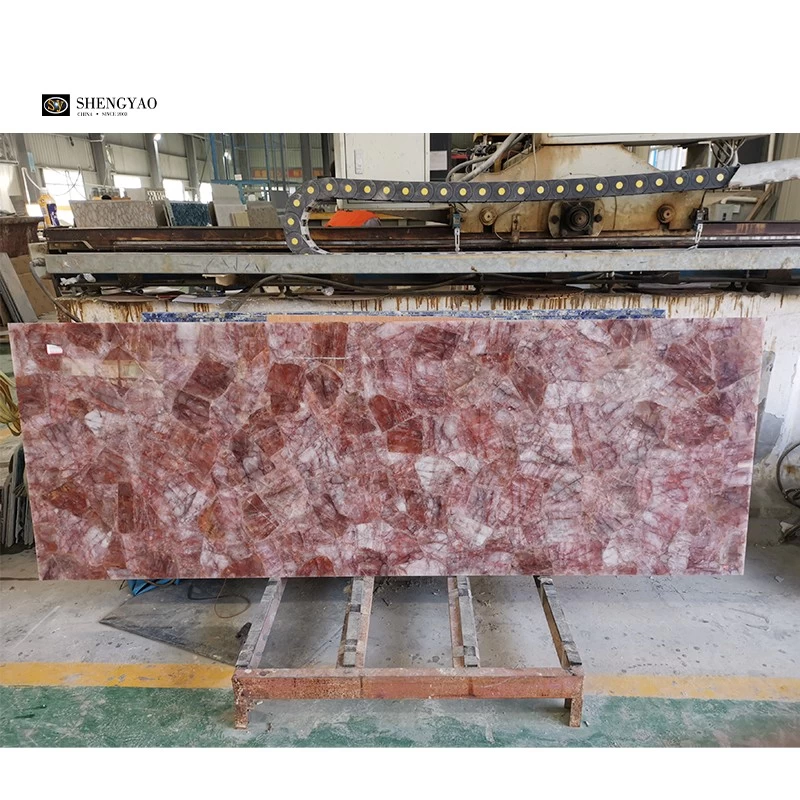 Customize Fire Quartz Red Hematoid Quartz Slabs,Semi Precious Stone Slab Manufacturer China