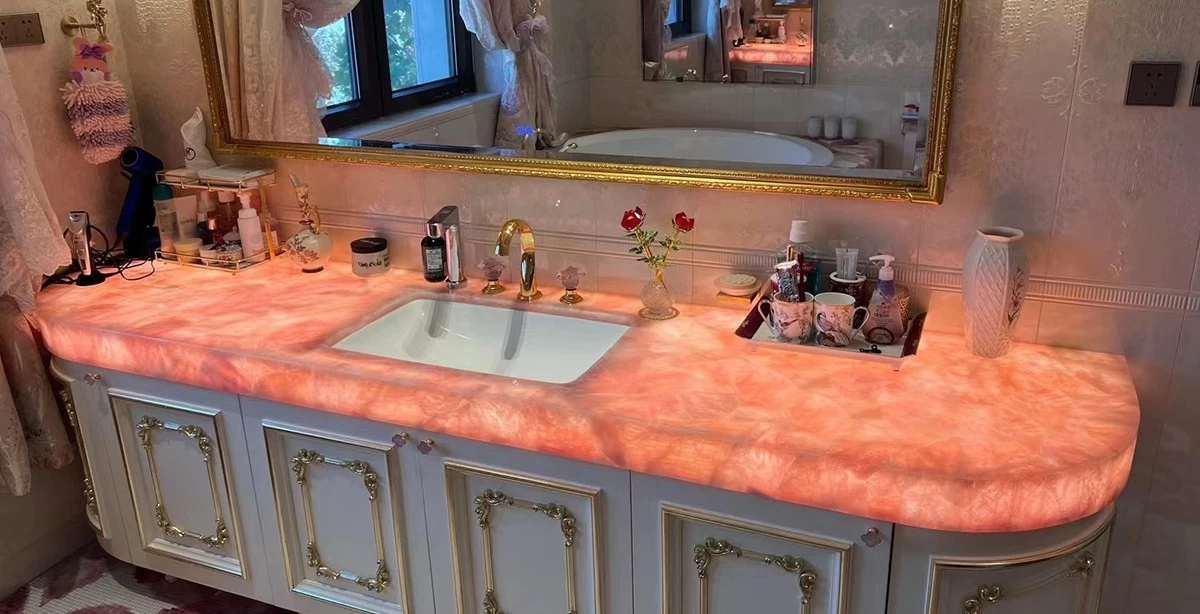 rose quartz sink