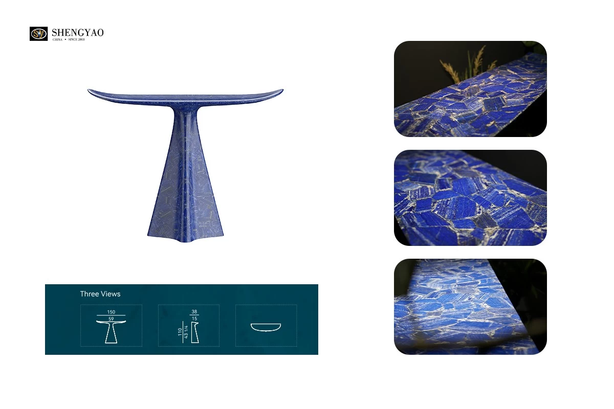 lapis Lazuli console table