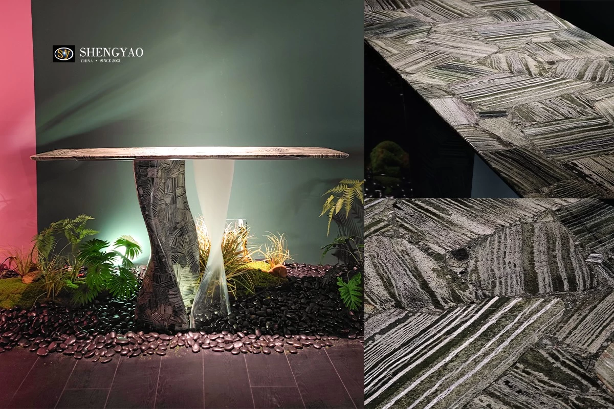 Soul Green Zebra Jasper Console Table