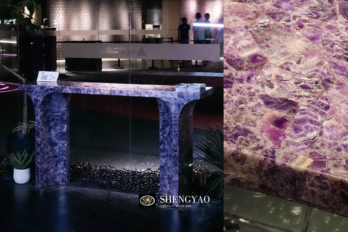 amethyst console table