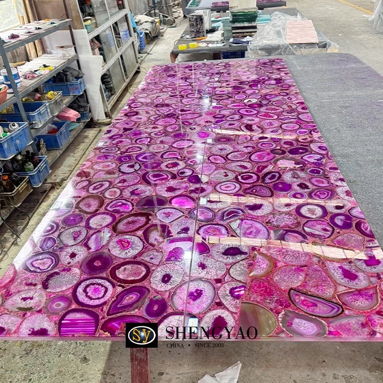 1200x1200 Translucent Pink Agate Flooring Tiles,Backlit Gemstone Tiles Factory