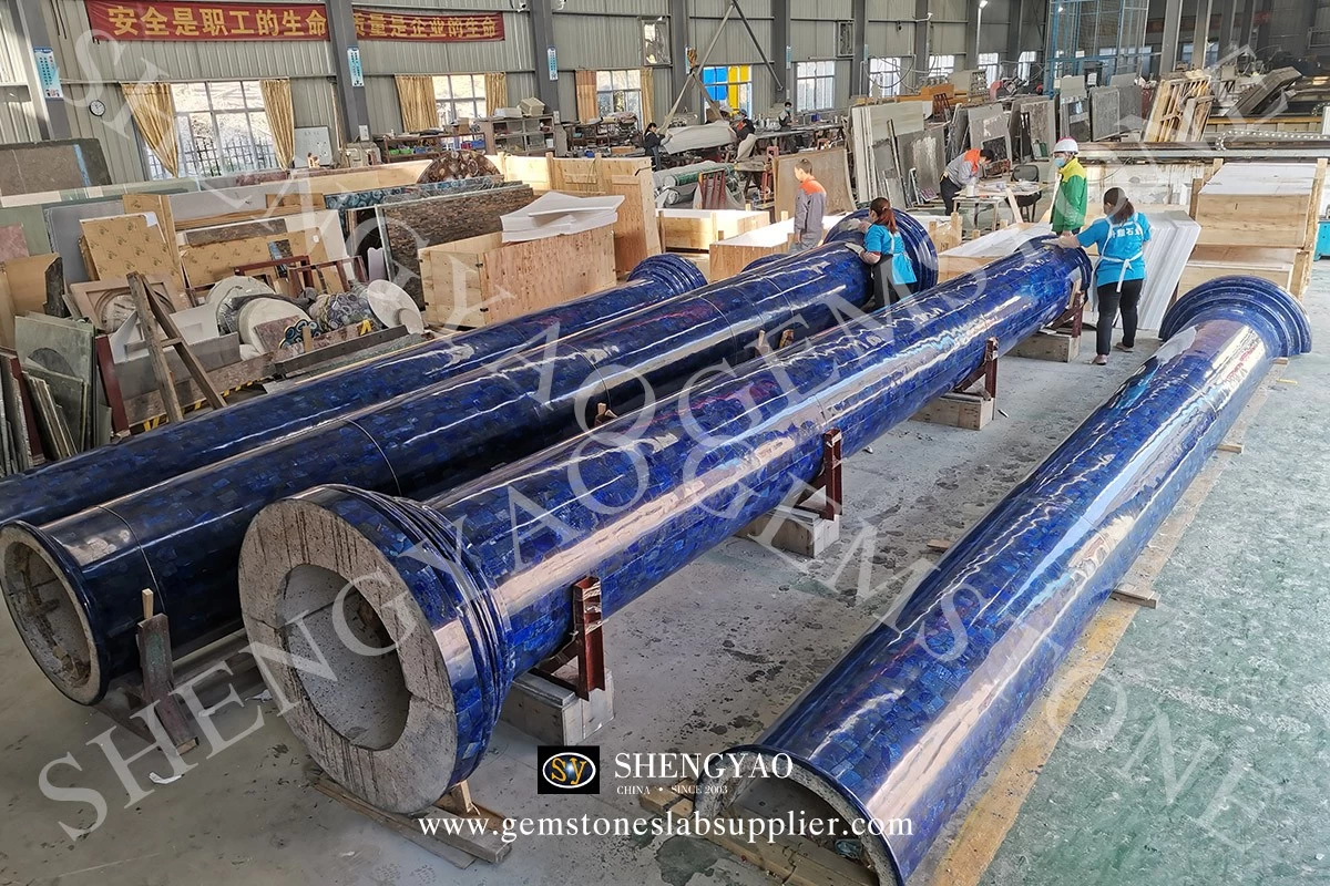 Natural lapis lazuli Colunm