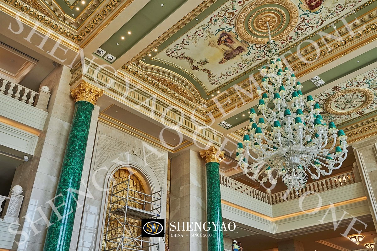 malachite gemstones column