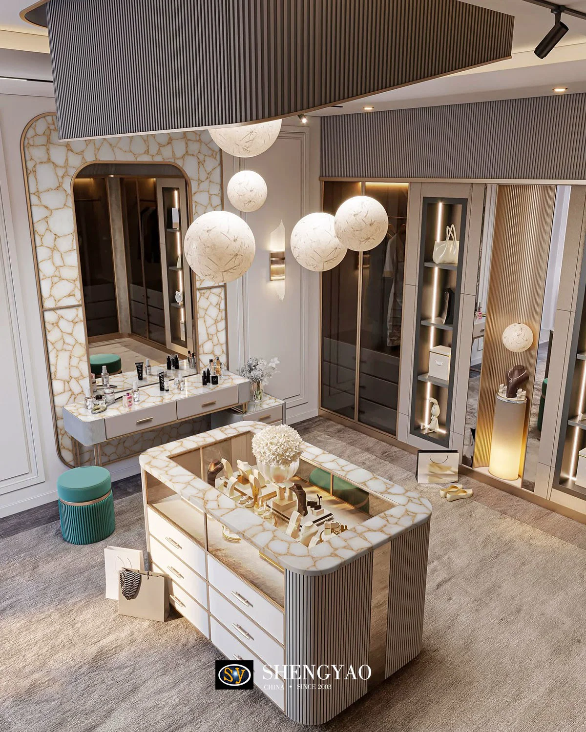 white crystal quartz countertop table top