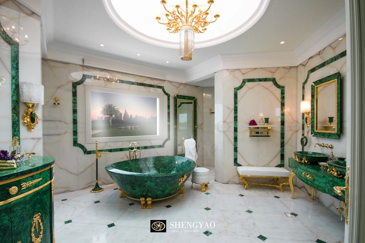 malachite sink vanity top countertop bathtubs