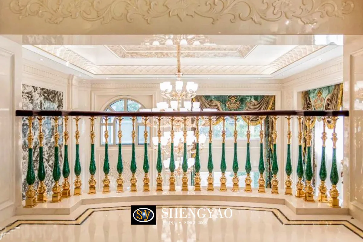 green malachite Balustrade handrail Railing