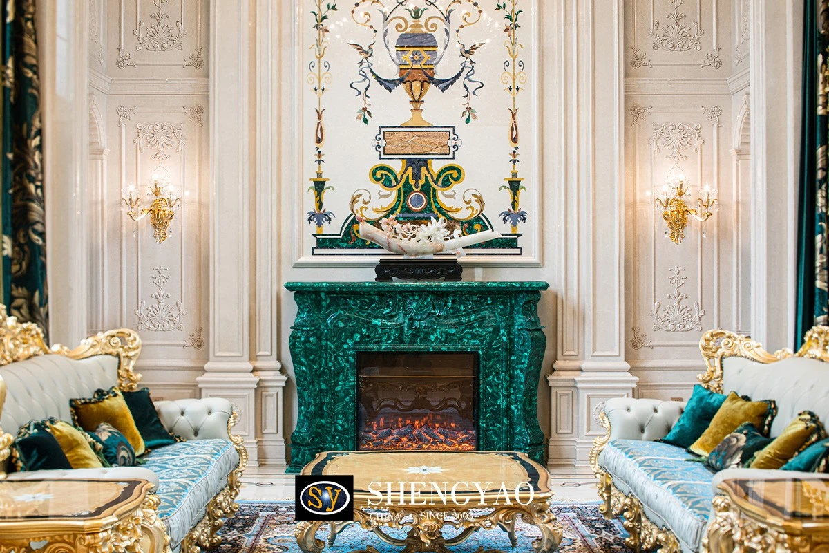 Green Malachite Fireplace