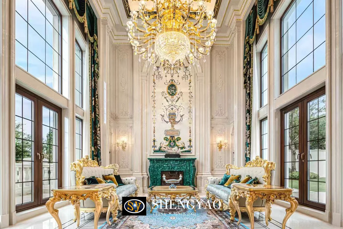 Malachite semi Precious Stone Fireplace