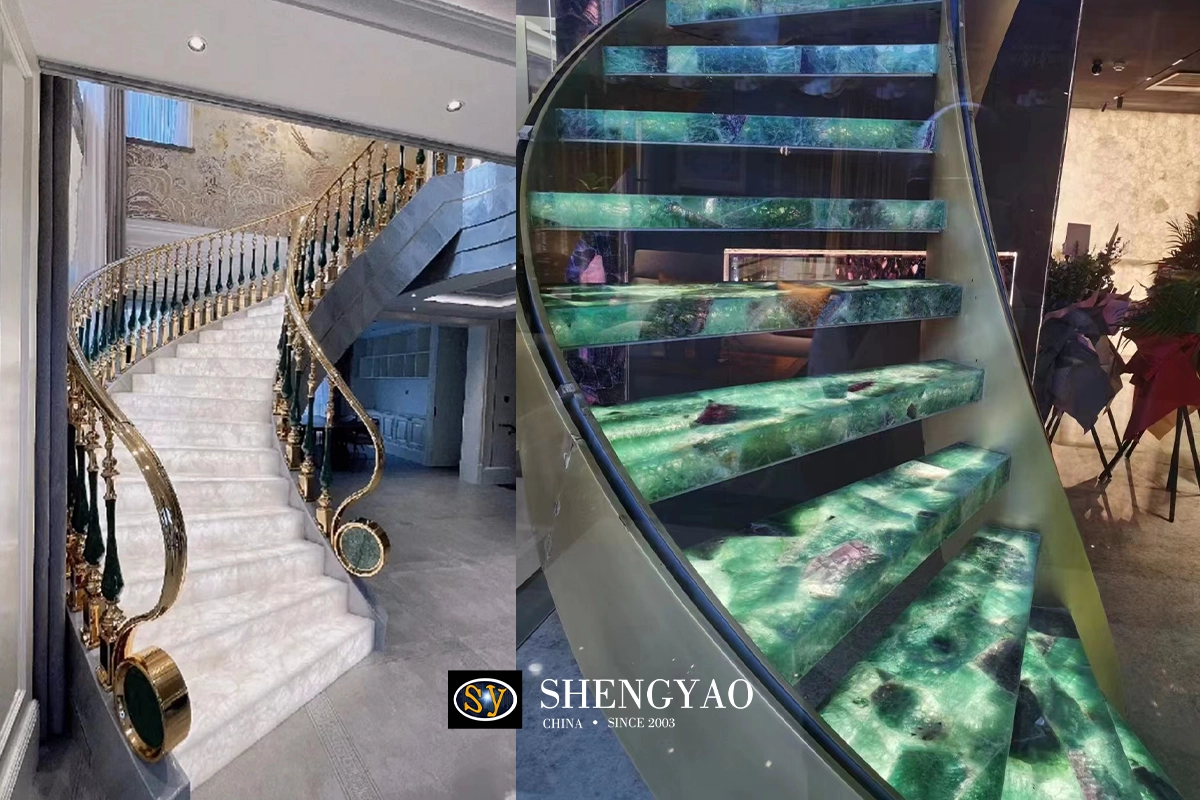 Translucent Semi Precious Stone staircase and steps