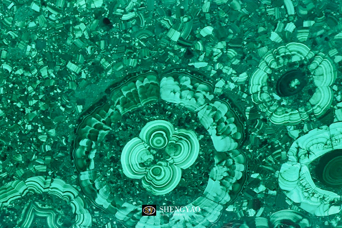 green malachite slab factory
