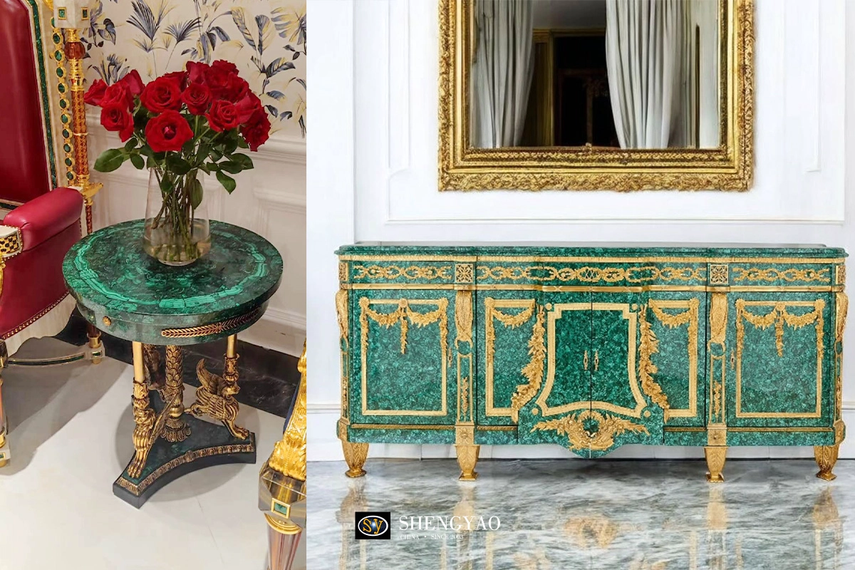malachite furniture table factory manufacturer