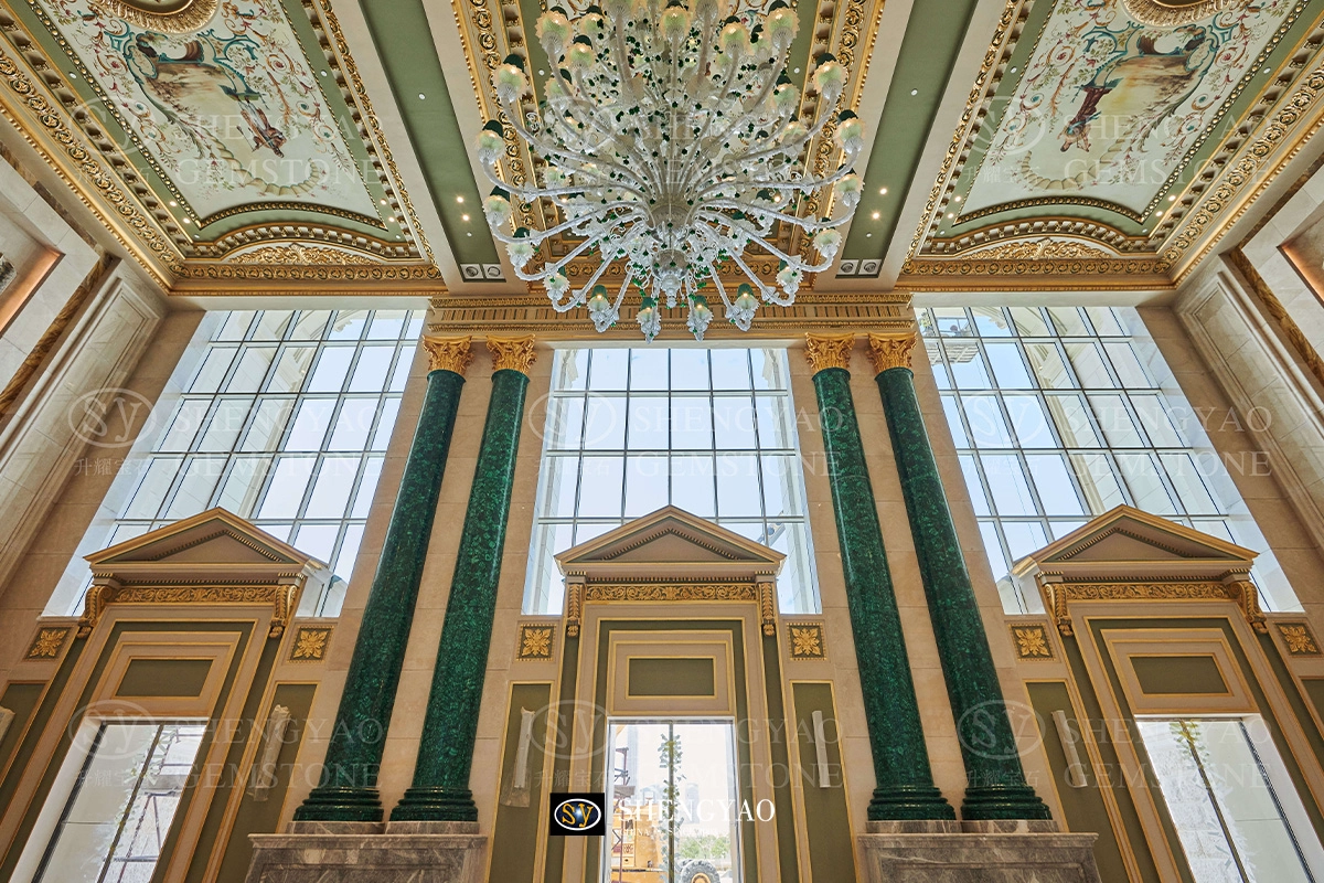 malachite column Roman pillars factory manufacturer