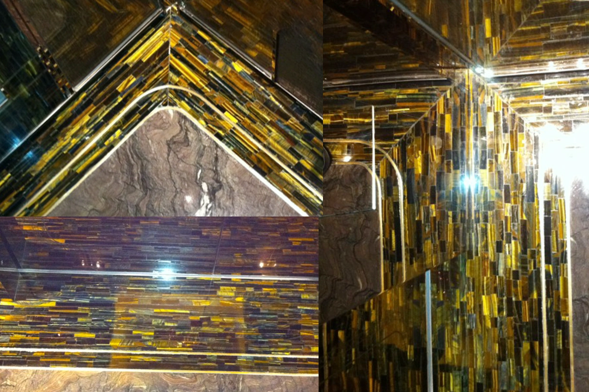 semi precious stone tiger eye flooring supplier