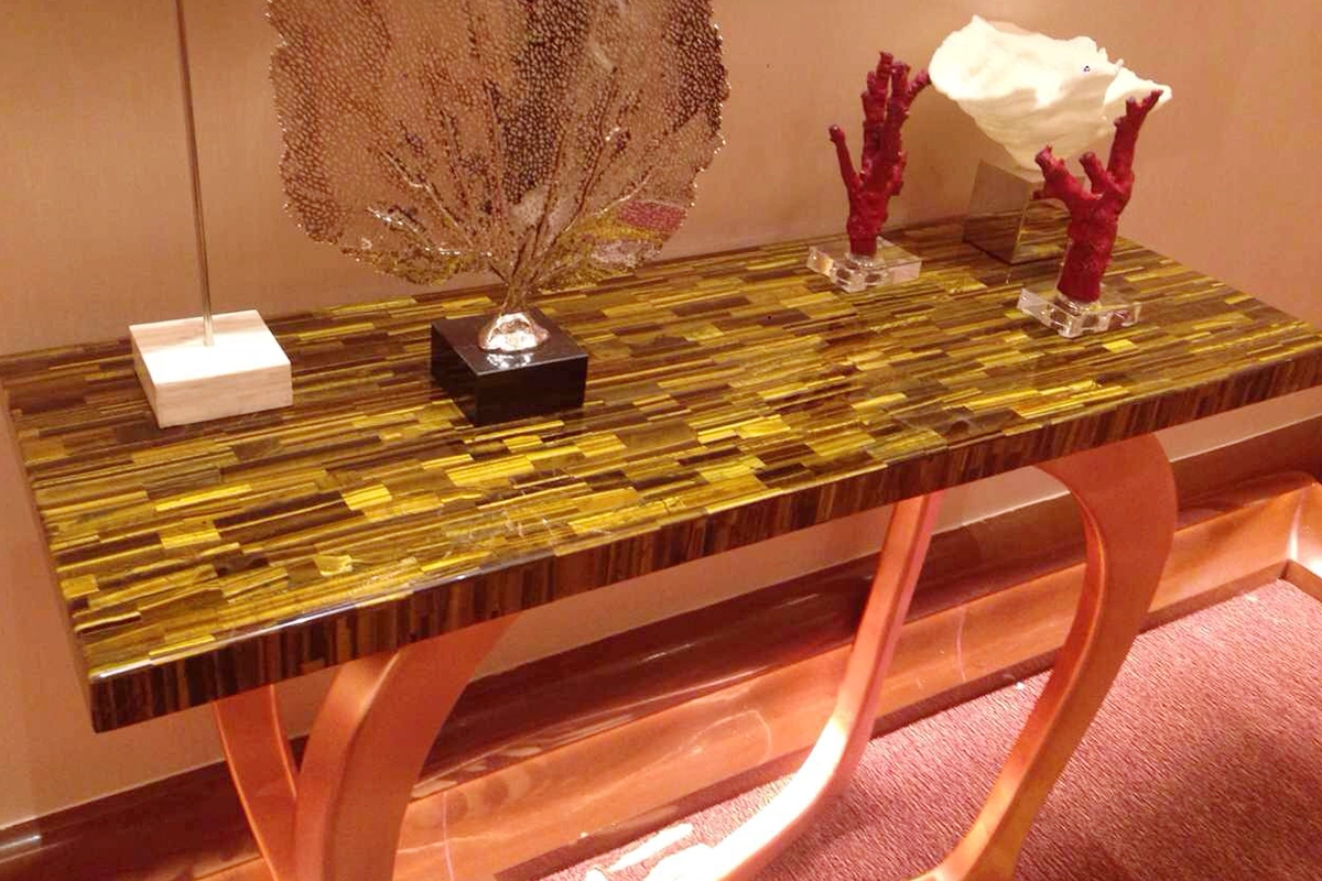 tiger eye semi precious stone furniture