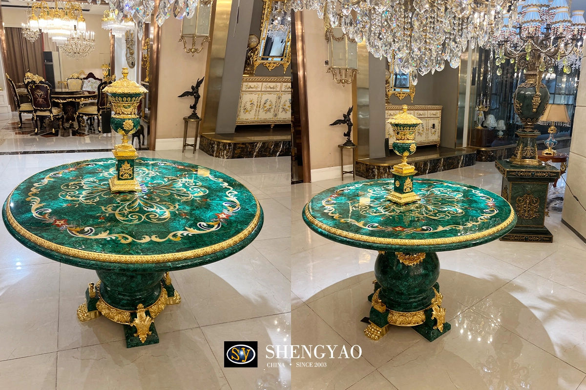 Green Malachite Console Table