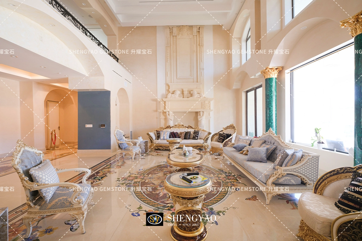 Natural Malachite Architectural Columns: Where Gemstone Meets Luxury Design