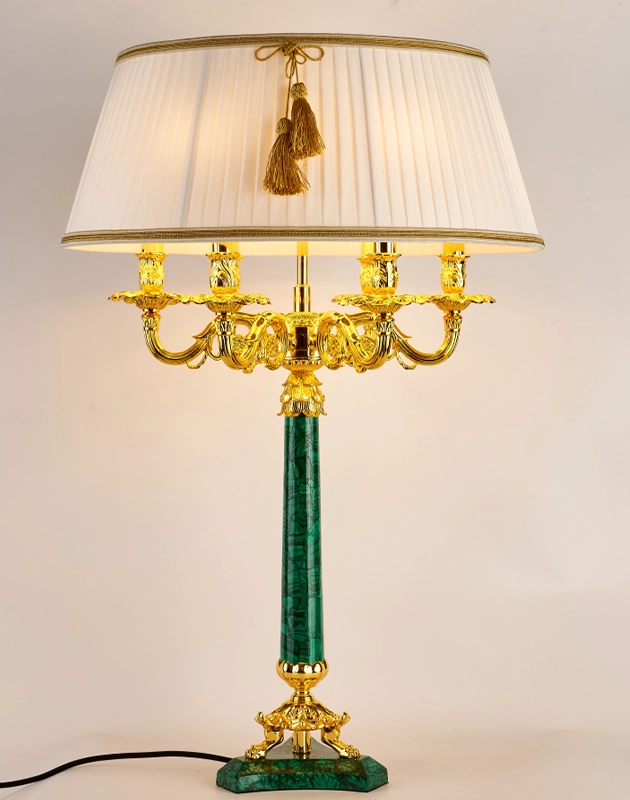 Natural Malachite Table lamp