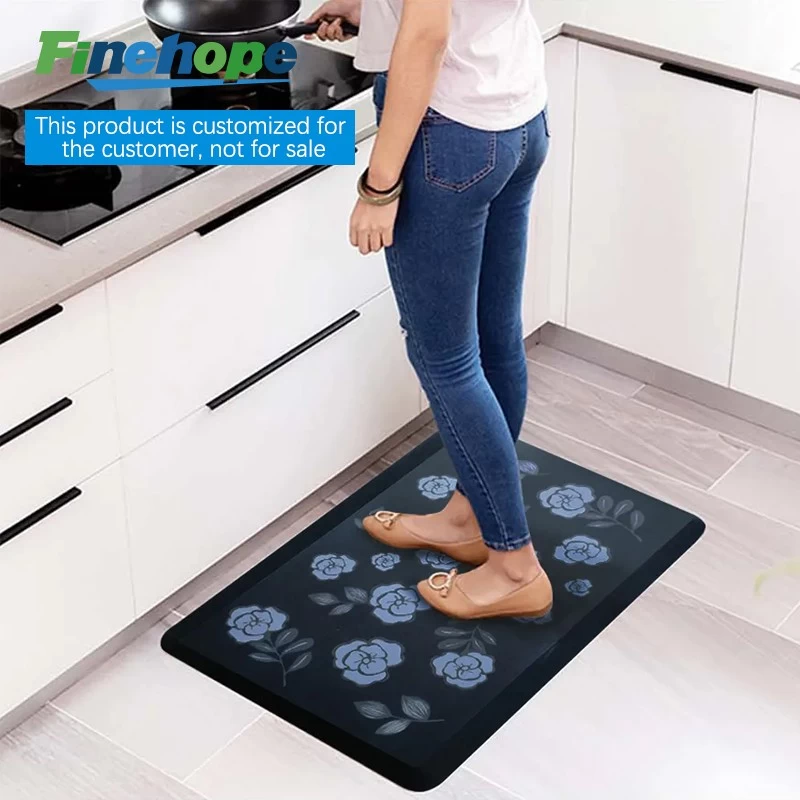 China Finehope Customize Kitchen Printed Silicone Mats Yoga Logo Colourful Adult Pads With Printing Custom Floor Mat producer manufacturer