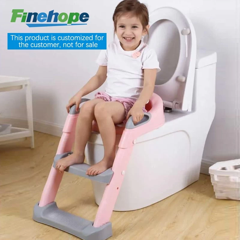 Finehope Portable plastic kids children baby potty training toilet seat with step stool ladder