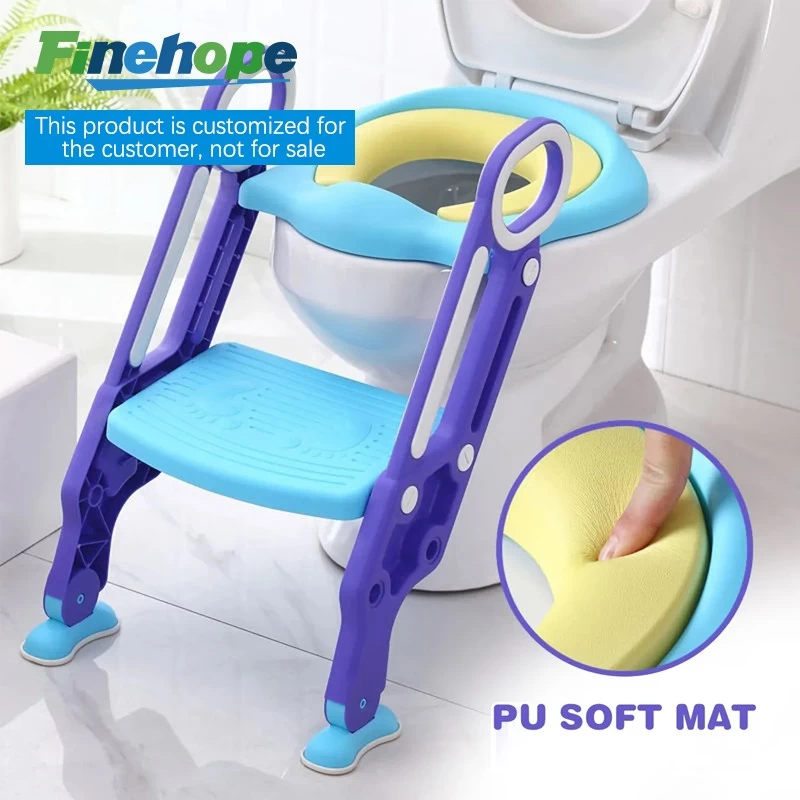 Finehope Portable plastic kids children baby potty training toilet seat with step stool ladder