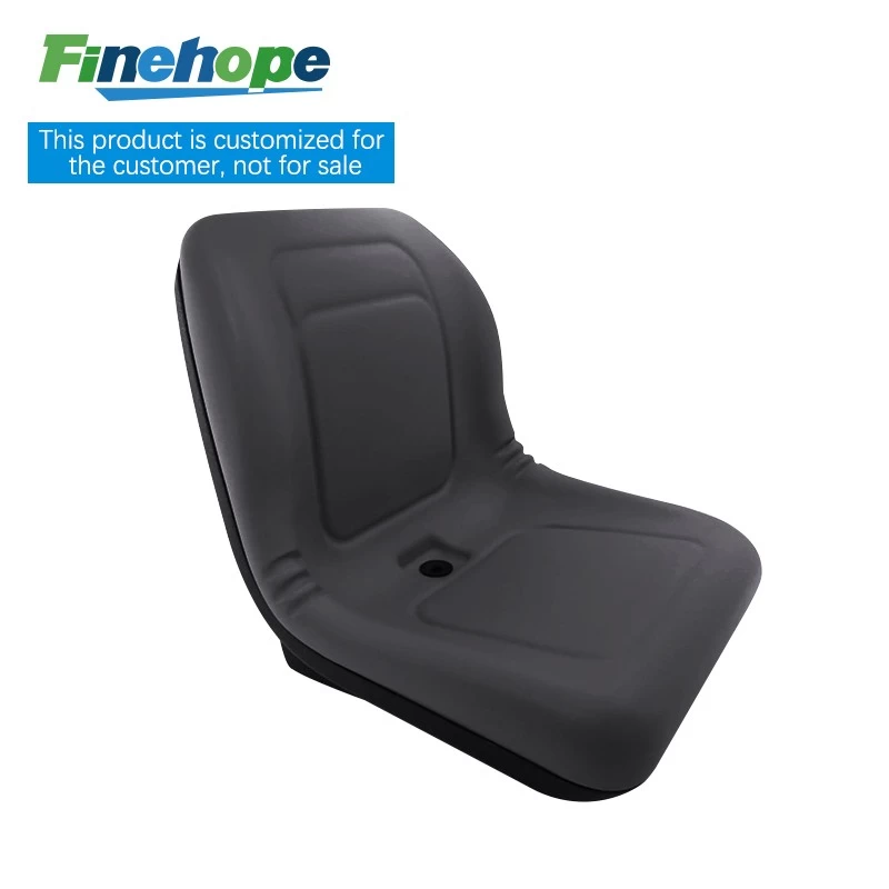 Custom Universal High Back Black PVC Lawn Mower Tractor Seats With Adjustable Armrest producer