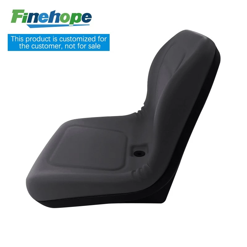 Custom Universal High Back Black PVC Lawn Mower Tractor Seats With Adjustable Armrest producer
