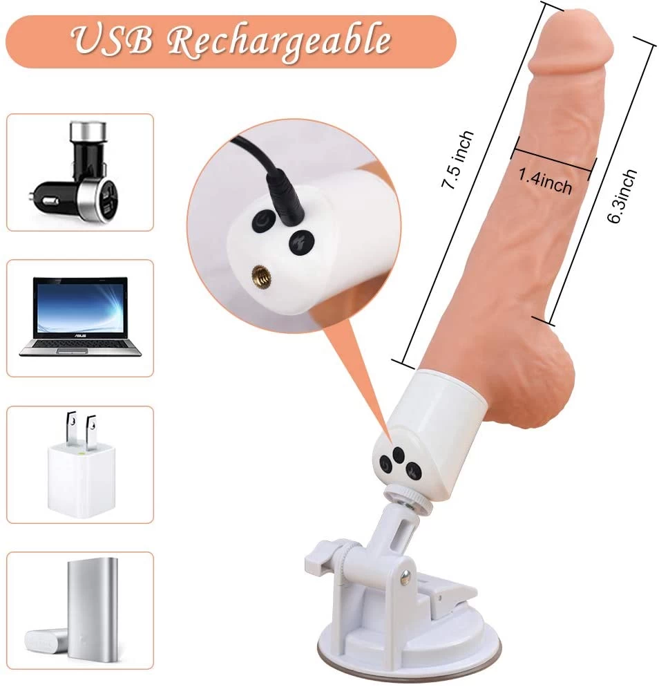 Gode ​​électrique Vibration Chauffage 170° Télécommande d'aspiration