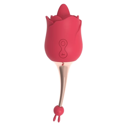 Rose Toys pour femme, Vibromasseur clitoridien haute fréquence et léchage de langue G-Spot Rose